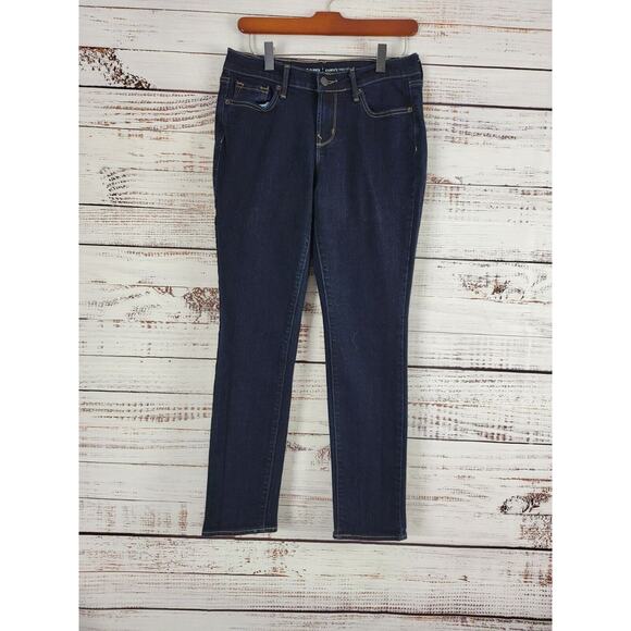 Old Navy Curvy Mid Rise Jeans 4 Short Womens Dark Wash Skinny Leg - Picture 1 of 5
